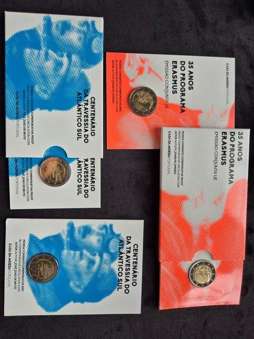 Portugal. 2 Euro 2022 Atlantico + Erasmus (4 stuks), Postzegels en Munten, Munten | Europa | Euromunten