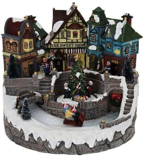 Tweedekans | Kerstdorp met verlichting en beweging, Diversen, Kerst, Ophalen of Verzenden