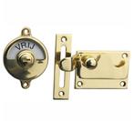 WC-overslag Elegant met bocht messing ongelakt, Nieuw, Overige materialen, Klink of Kruk