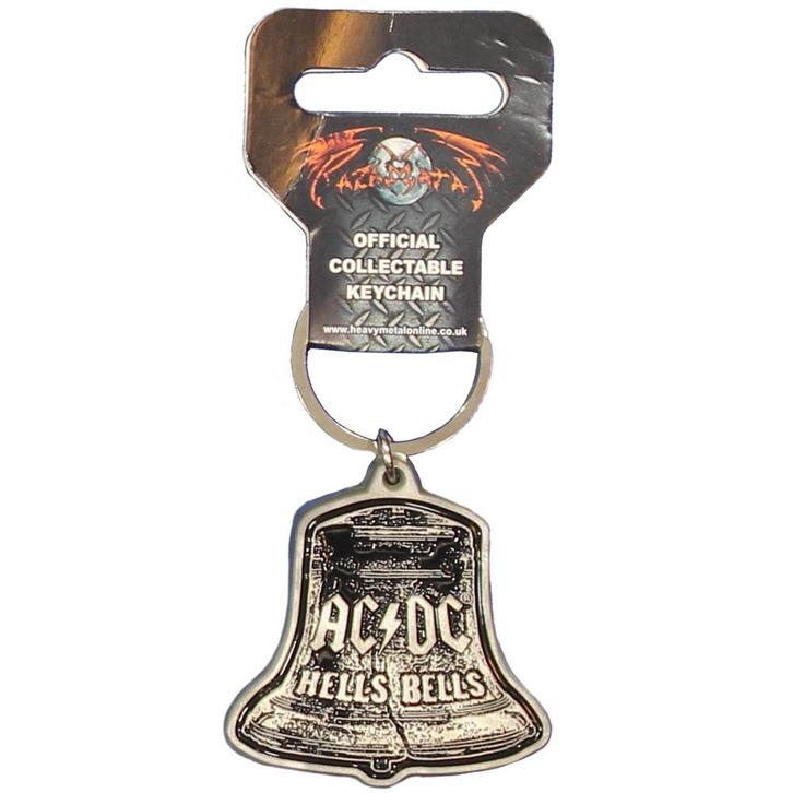 AC/DC Hells Bells Metalen Sleutelhanger - Officiële, Verzamelen, Sleutelhangers