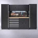 Datona Werkbank 160 cm met bovenkast en twee zijkasten -, Doe-het-zelf en Bouw, Ophalen of Verzenden, Nieuw