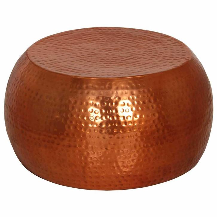 vidaXL Salontafel Ø 55x28 cm aluminium messing, Huis en Inrichting, Tafels | Salontafels, Nieuw, Verzenden