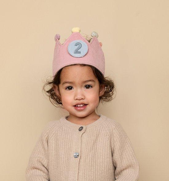 Little Dutch - Verjaardagskroon van stof met cijfers - Roze, Kinderen en Baby's, Speelgoed | Overig, Nieuw, Verzenden