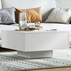 vidaXL Salontafel 60x60x31,5 cm bewerkt hout wit, Huis en Inrichting, Tafels | Salontafels, Verzenden, Nieuw