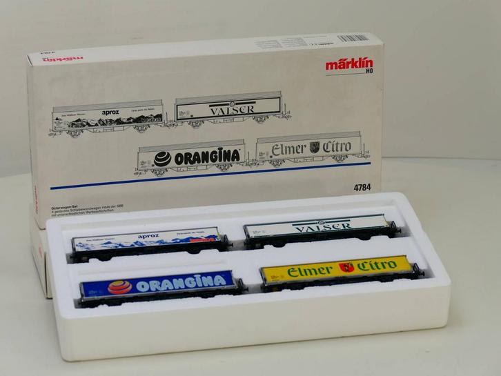 Schaal H0 Märklin 4784 Set van vier koelwagens #3551, Hobby & Loisirs créatifs, Trains miniatures | HO, Enlèvement ou Envoi