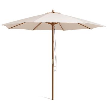 Tweedekans | Coast Terrasparasol - Hout - Beige - beschikbaar voor biedingen
