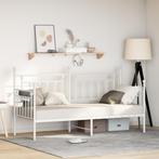 vidaXL Dagbedframe Wit 80x200 cm Staal, Huis en Inrichting, Slaapkamer | Bedden, Verzenden, Nieuw