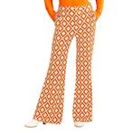 Disco 70S Broek Oranje Dames Ruit, Verzenden, Nieuw