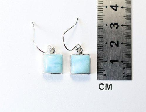 Larimar 2 oorbellen- 5.08 g - (1), Verzamelen, Mineralen en Fossielen
