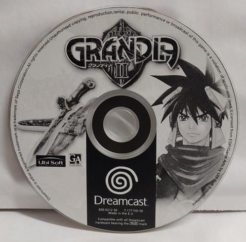 Grandia II game only (Sega Dreamcast tweedehands game), Consoles de jeu & Jeux vidéo, Consoles de jeu | Sega, Enlèvement ou Envoi