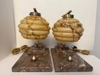 Lampe de table (2) - Marbre, opaline - Lampes de table Art