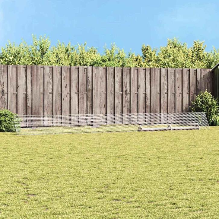 vidaXL Kippenhok Zilver 650 x 55 x 55 cm Gegevens staal, Dieren en Toebehoren, Knaagdieren en Konijnen | Hokken en Kooien, Nieuw