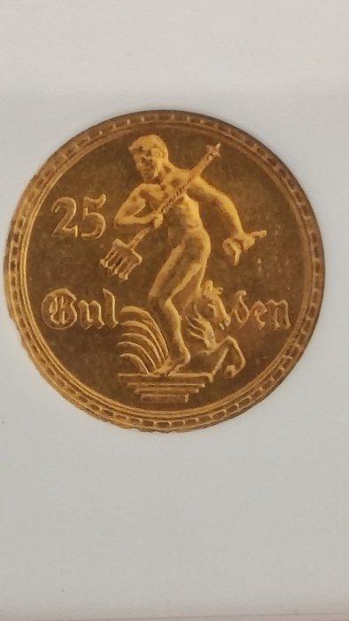 Duitsland, Polen, Danzig. 25 Gulden 1930  in ANA Slap MS 65, Postzegels en Munten, Munten | Europa | Niet-Euromunten