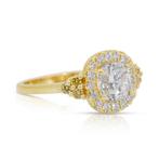 Ring - 18 karaat Geel goud - 1.93ct. tw. Diamant, Handtassen en Accessoires, Ringen, Nieuw