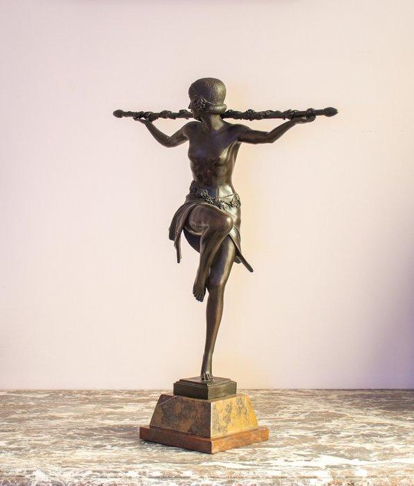 Pierre Le Faguays - sculptuur, La danseuse au thyrse - 55 cm, Antiek en Kunst, Kunst | Designobjecten