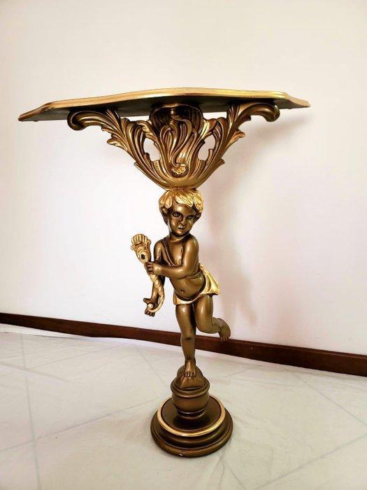 Bijzettafel - Hout - Gouden salontafel-console, Huis en Inrichting, Overige Huis en Inrichting