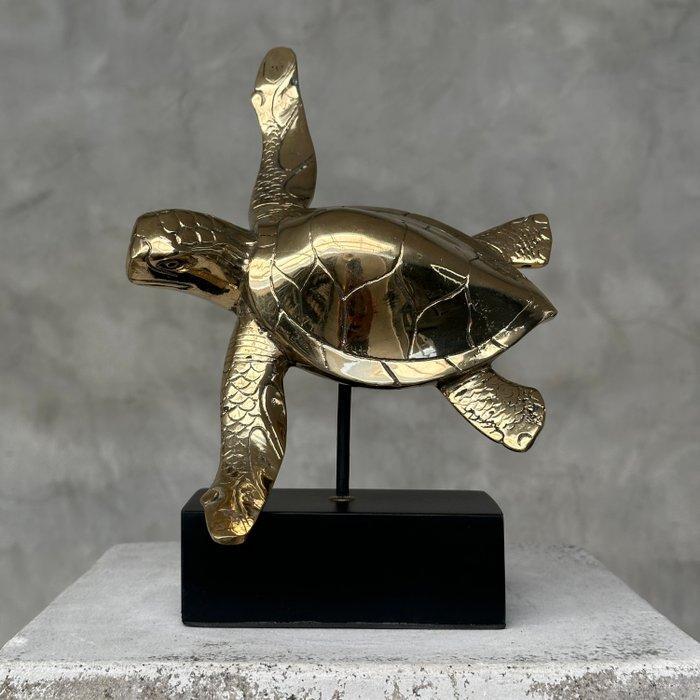 Sculpture, NO RESERVE PRICE - Turtle on a Stand Bronze, Antiek en Kunst, Kunst | Designobjecten