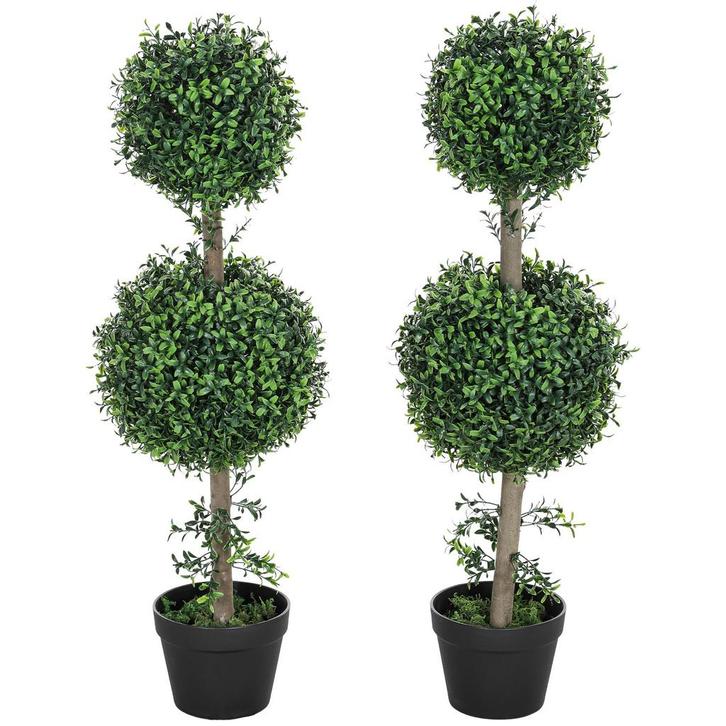 2er-Set Kunstplanten - Realistisch - UV-beschermd - Groen, Huis en Inrichting, Kamerplanten, Ophalen of Verzenden