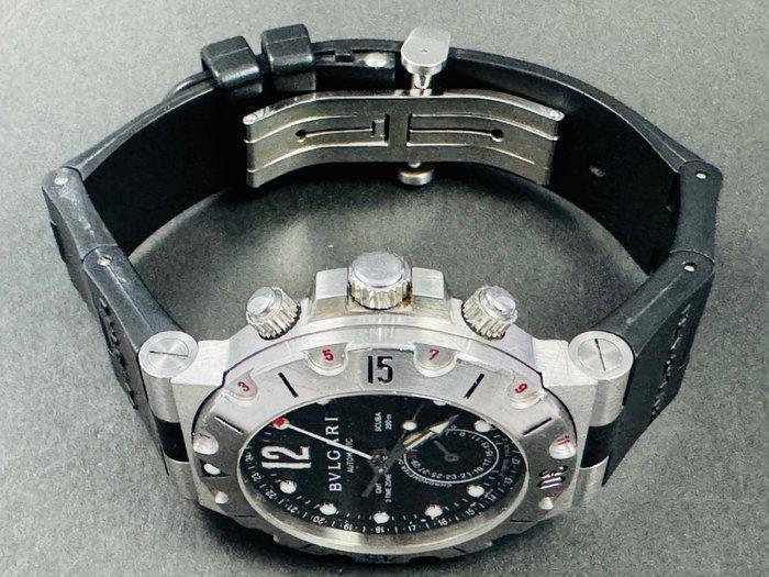 Bvlgari - Diagono - SD38S GMT - Homme - 2000-2010, Handtassen en Accessoires, Horloges | Heren