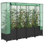 vidaXL Verhoogde plantenbak met kashoes rotanlook 160x40x138, Verzenden, Nieuw