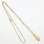 Ketting met hanger - 18 karaat Geel goud - 0.01ct. tw.