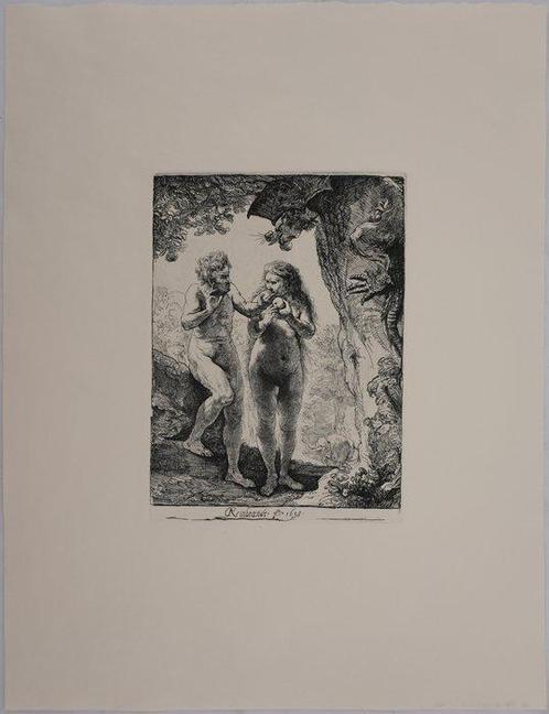 Rembrandt Van Rijn (1606-1669), after - Adam et Eve, Antiek en Kunst, Antiek | Overige Antiek