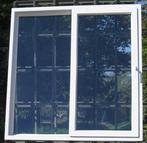pvc schuifraam , schuifdeur , pui 204 x 212 wit / betongrijs, Doe-het-zelf en Bouw, Raamkozijnen en Schuifdeuren, Kunststof, Nieuw