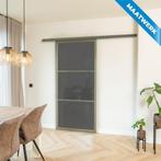 Stalen Schuifdeur met koofsysteem 3 Vlaks Olijfgroen Maatwer, Doe-het-zelf en Bouw, Nieuw, Metaal