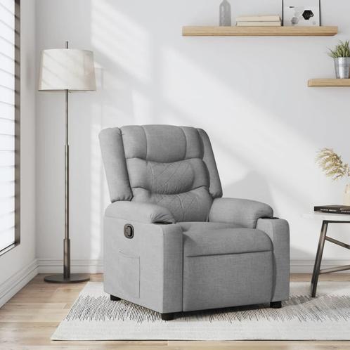 vidaXL Fauteuil inclinable Gris clair Tissu, Maison & Meubles, Fauteuils, Neuf, Envoi