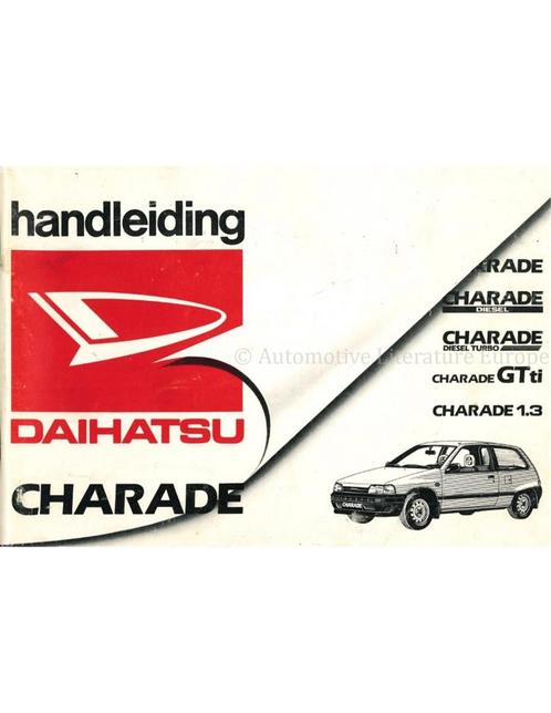 1992 DAIHATSU CHARADE INSTRUCTIEBOEKJE NEDERLANDS, Autos : Divers, Modes d'emploi & Notices d'utilisation