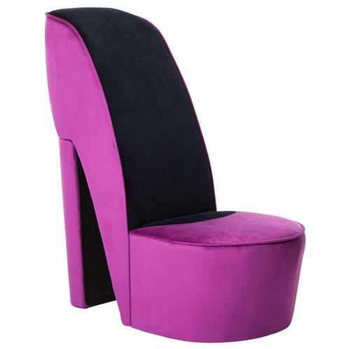 vidaXL Hakstoel fluweel paars, Huis en Inrichting, Fauteuils, Nieuw, Verzenden