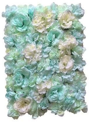 Flowerwall 40x60 cm 19 zeegroen lichtblauw aqua rozen en, Hobby en Vrije tijd, Knutselen, Nieuw