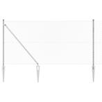 vidaXL Kettinglinkhek met palen Zilver 1 x 10 m Staal, Tuin en Terras, Verzenden, Nieuw