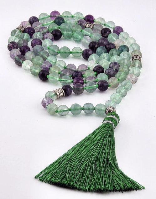 Mala de 108 perles en pierre précieuse - Améthyste &, Antiek en Kunst, Curiosa en Brocante