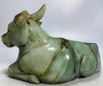 Antique Chinese Jade Nephrite Reclining Ox Sculpture —