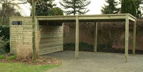 Carport met berging 3.18 x 7.02 m, Jardin & Terrasse, Verrières, Carport, Enlèvement ou Envoi