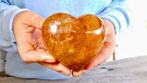 Amberkleurige kwarts - Hart prachtige luminescentiekleur -