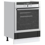 vidaXL Ovenkast Lucca bewerkt hout zwart, Verzenden, Nieuw