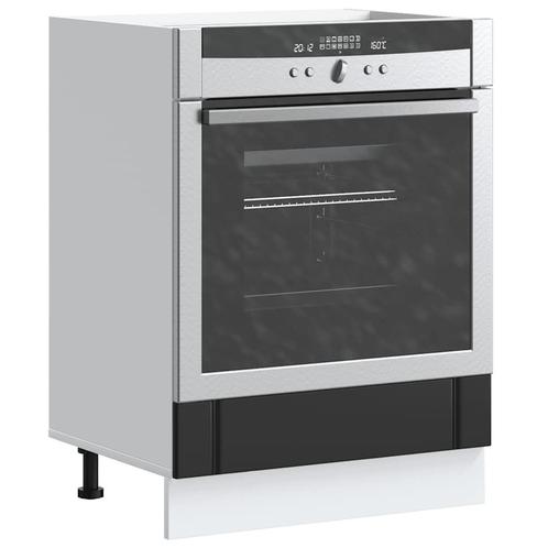 vidaXL Ovenkast Lucca bewerkt hout zwart, Huis en Inrichting, Kasten | Overige, Nieuw, Verzenden