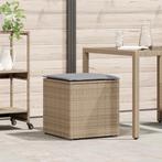 vidaXL Kussenbox Beige 50x50x50 cm Poly Rattan, Verzenden, Nieuw