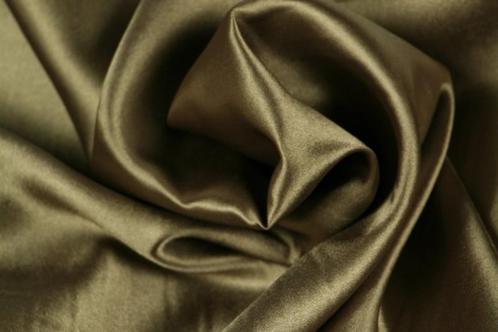 15 meter satijn stof - Taupe, Hobby en Vrije tijd, Stoffen en Lappen, 120 cm of meer, 200 cm of meer, Overige kleuren, Nieuw, Satijn of Zijde