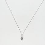 Ketting met hanger - 18 karaat Witgoud Diamant (Natuurlijk), Handtassen en Accessoires