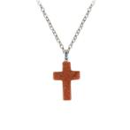 Fako Bijoux® - Ketting - Kruisje Mini - Goldfluss -, Handtassen en Accessoires, Kettingen, Verzenden, Nieuw