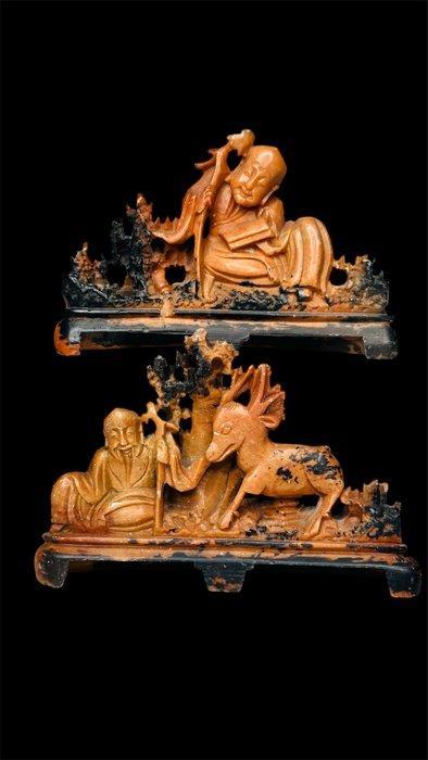 Steen penselenhouder - China - 20e eeuw, Antiek en Kunst, Antiek | Overige Antiek