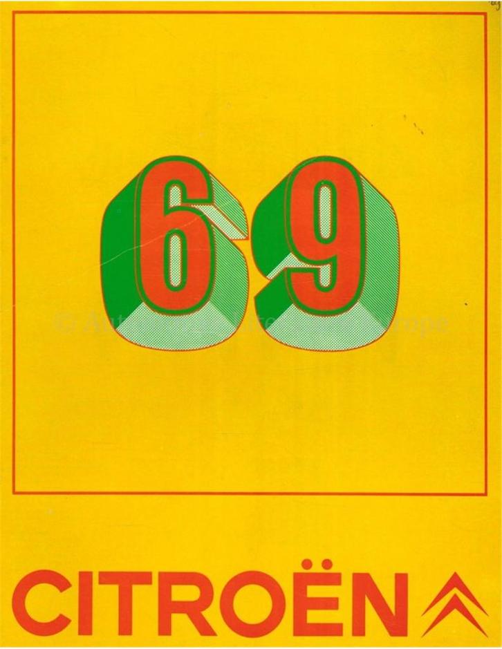 1969 CITROËN PROGRAMMA BROCHURE FRANS, Livres, Autos | Brochures & Magazines