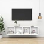 vidaXL Tv-wandmeubel 37x37x142,5 cm spaanplaat wit, Huis en Inrichting, Kasten |Televisiemeubels, Nieuw, Verzenden