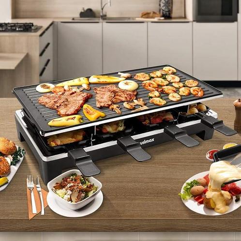 Cusimax - raclettegrill - omkeerbaar grill en pannenkoek -, Elektronische apparatuur, Grillplaten, Verzenden