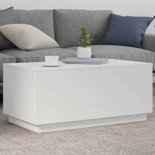 vidaXL Table basse avec lumiÃ¨res LED blanc 90x50x40 cm, Huis en Inrichting, Tafels | Salontafels, Verzenden