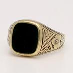 Zonder Minimumprijs - Ring - 14 karaat Geel goud - Zegel -, Handtassen en Accessoires, Ringen, Nieuw