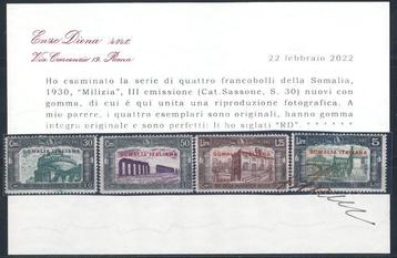 Somalie italienne - Milizia III, série cpl. n. 140/3. Cert. beschikbaar voor biedingen